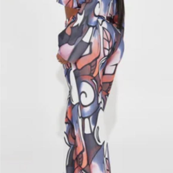 Abstract Patterned Jumpsuit - Picture 2 of 7